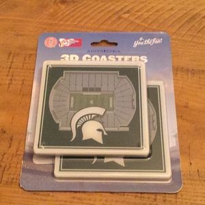 Michigan State Spartans 3D drink coasters